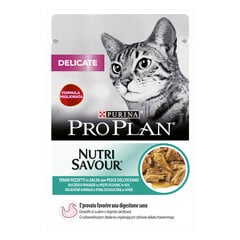 Purina Purina Pro Plan Delicate Nutrisavour Delicate mitrā kaķu barība maisiņos, 85 g / 1 gab. cena un informācija | Konservi kaķiem | 220.lv