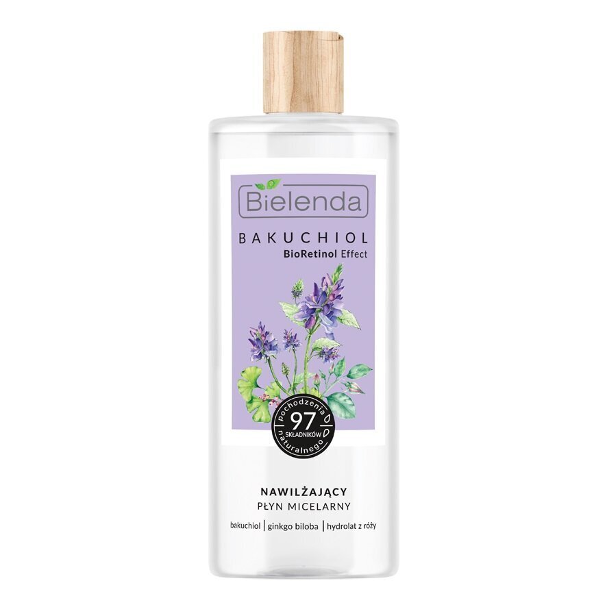 Mitrinošs micelārais ūdens Bielenda Bakuchiol BioRetinol Effect, 500 ml цена и информация | Sejas ādas kopšana | 220.lv