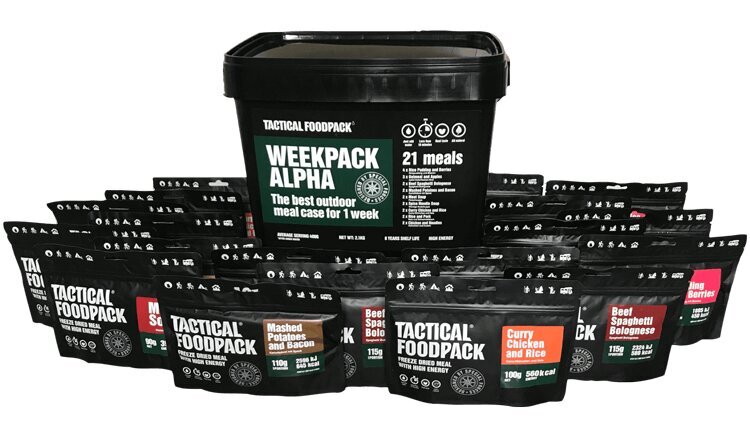 Nedēļas produktu komplekts ar gaļu WeekPack Alpha 2080g, Tactical Foodpack cena un informācija | Gatavā kulinārija | 220.lv