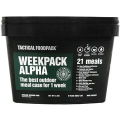 Nedēļas produktu komplekts ar gaļu WeekPack Alpha 2080g, Tactical Foodpack cena un informācija | Gatavā kulinārija | 220.lv