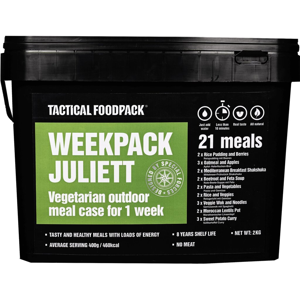 Nedēļas produktu komplekts bez gaļas Vegan WeekPack Juliett 2010g, taktiskais pārtikas iepakojums цена и информация | Gatavā kulinārija | 220.lv