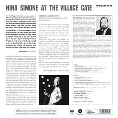 Nina Simone - At The Village Gate, LP, виниловая пластинка, 12" vinyl record цена и информация | Виниловые пластинки, CD, DVD | 220.lv