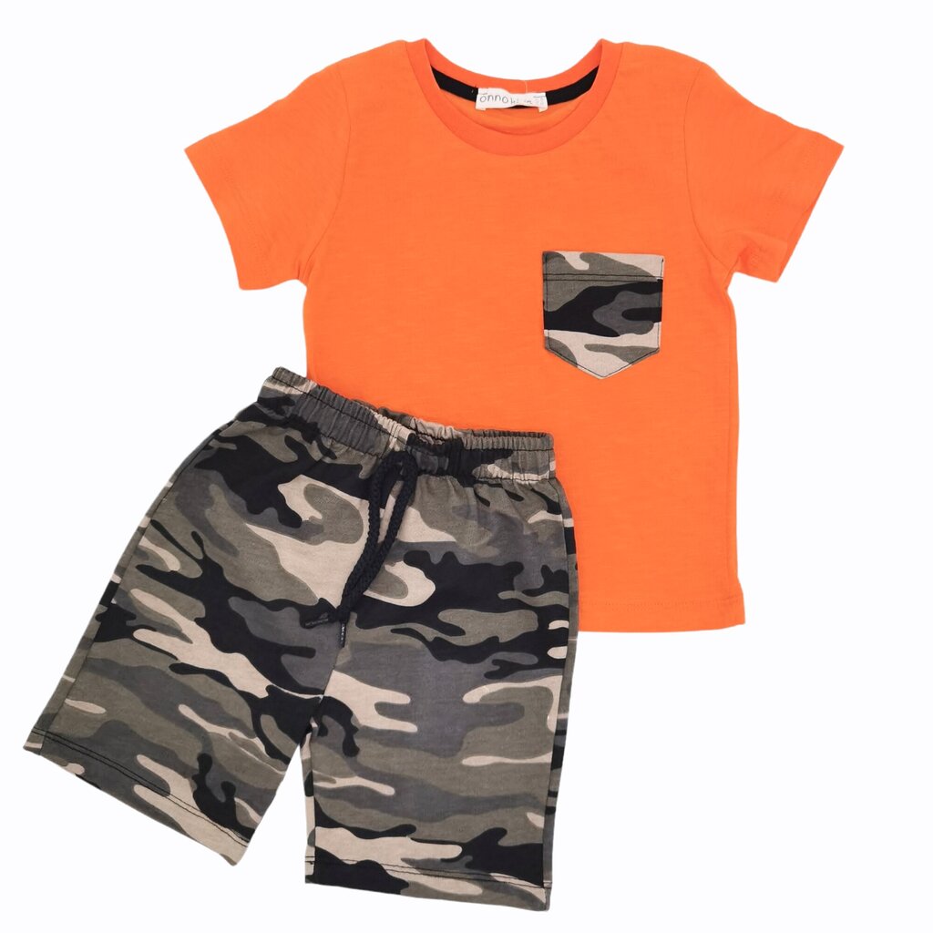T-krekla ar šortiem komplekts Orange cena un informācija | Komplekti zēniem | 220.lv
