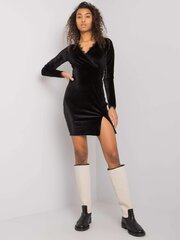 черное велюровое платье с разрезом simmae rue paris цена и информация | Платья | 220.lv