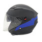 Motorollera ķivere BHR DOUBLE, melna ar zilu līniju + bezmaksas dāvana cena un informācija | Moto ķiveres | 220.lv