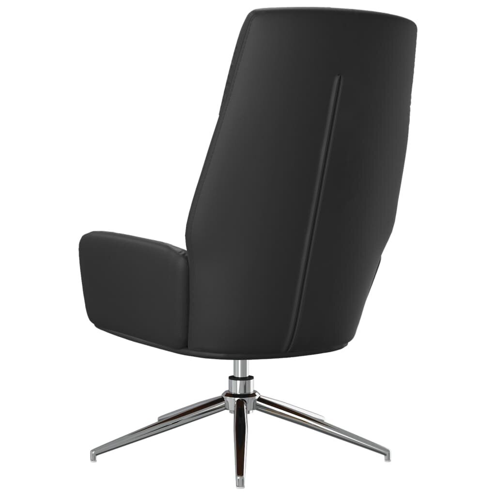 vidaXL atpūtas krēsls, melna dabīgā āda цена и информация | Atpūtas krēsli | 220.lv