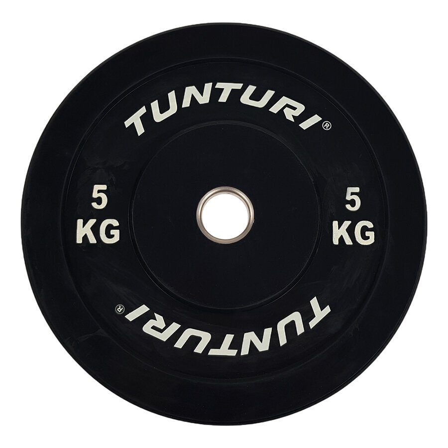 Tunturi disks (pankūka), 5 kg, melns cena un informācija | Svari, hanteles, stieņi | 220.lv