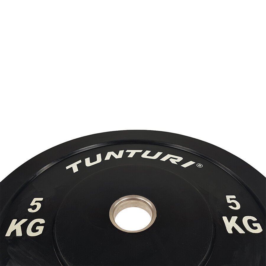 Tunturi disks (pankūka), 5 kg, melns cena un informācija | Svari, hanteles, stieņi | 220.lv