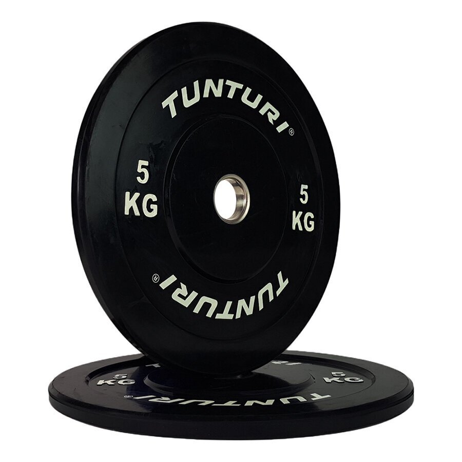 Tunturi disks (pankūka), 5 kg, melns cena un informācija | Svari, hanteles, stieņi | 220.lv