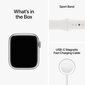 Apple Watch Series 8 GPS 45mm Silver Aluminium Case ,White Sport Band - MP6N3EL/A LV-EE цена и информация | Viedpulksteņi (smartwatch) | 220.lv