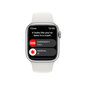 Apple Watch Series 8 45mm Silver Aluminum/White Sport Band cena un informācija | Viedpulksteņi (smartwatch) | 220.lv