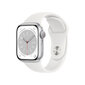 Apple Watch Series 8 45mm Silver Aluminum/White Sport Band cena un informācija | Viedpulksteņi (smartwatch) | 220.lv