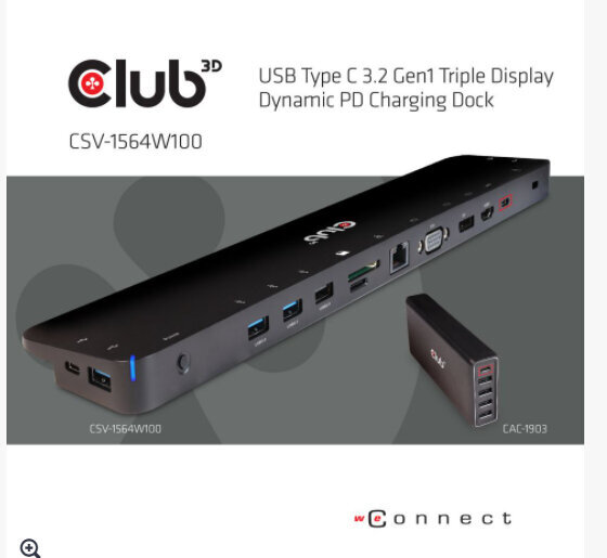 Club 3D CSV-1564W100 цена и информация | Adapteri un USB centrmezgli | 220.lv