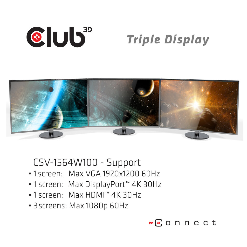 Club 3D CSV-1564W100 цена и информация | Adapteri un USB centrmezgli | 220.lv