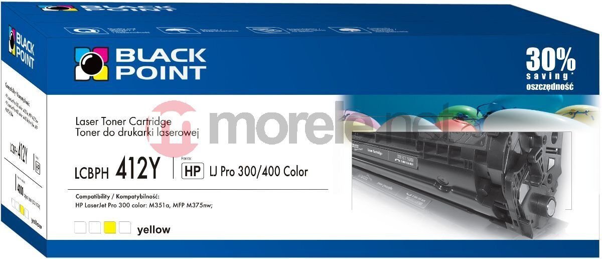 Toner cartridge Black Point LCBPH412Y | yellow | 2600 pp. | HP CE412A cena un informācija | Kārtridži lāzerprinteriem | 220.lv