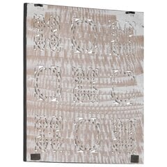 Sienas panelis, melns /balts, 60x60x1,5cm, mdf, ar rokām cirsts cena un informācija | Griestu, sienu dekoru elementi | 220.lv