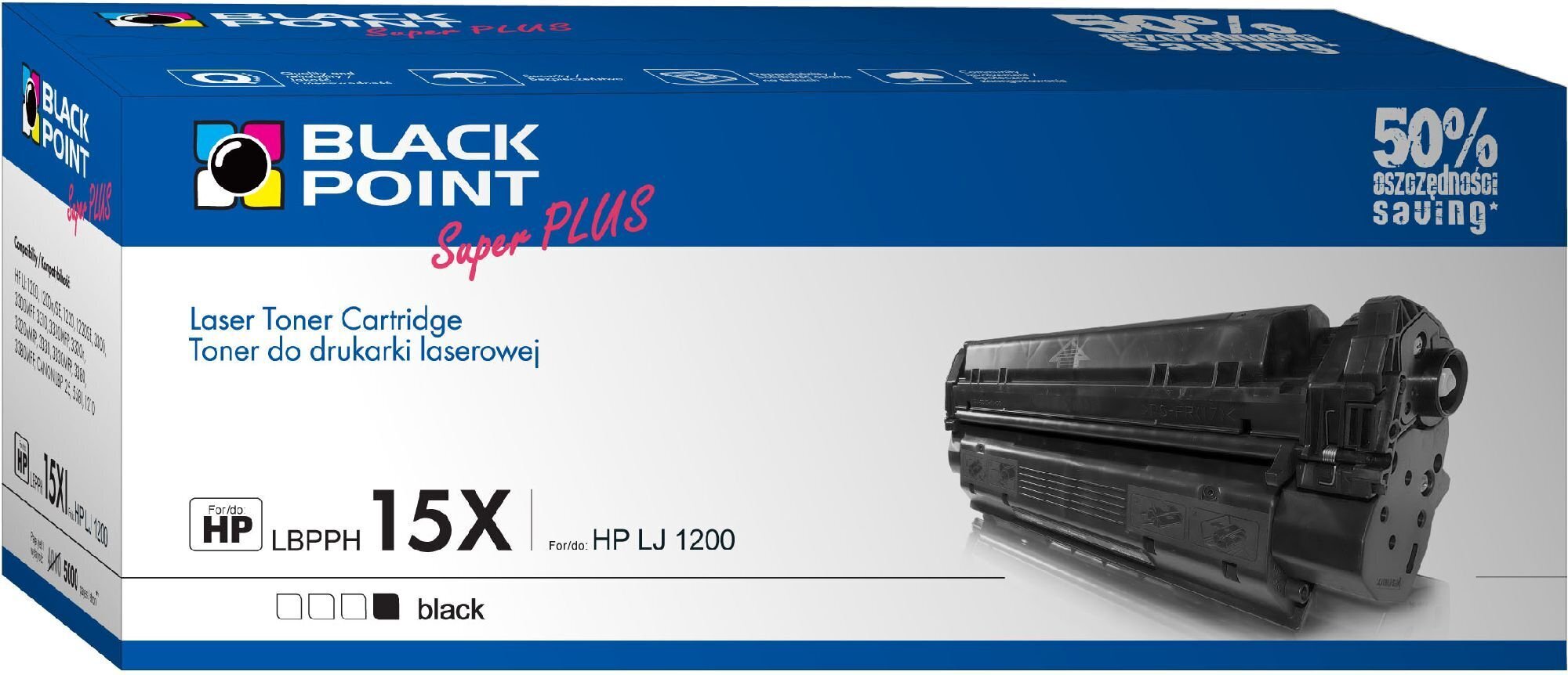 Toner Black Point LBPPH15X | Black | 5000 p. | HP C7115X цена и информация | Kārtridži lāzerprinteriem | 220.lv