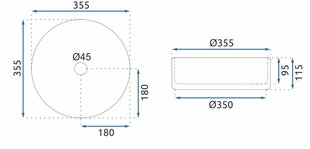 Rea Cristal countertop izlietne Caurspīdīga цена и информация | Раковины | 220.lv