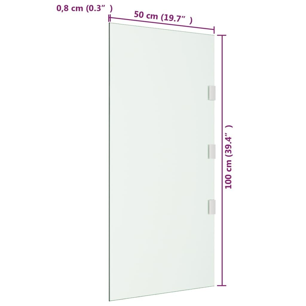 vidaXL durvju jumtiņi, 2 gab., caurspīdīgs rūdīts stikls цена и информация | Durvju jumtiņi | 220.lv