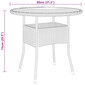 vidaXL dārza galds, Ø80x75 cm, akācijas koks, pelēka PE rotangpalma cena un informācija | Dārza galdi | 220.lv