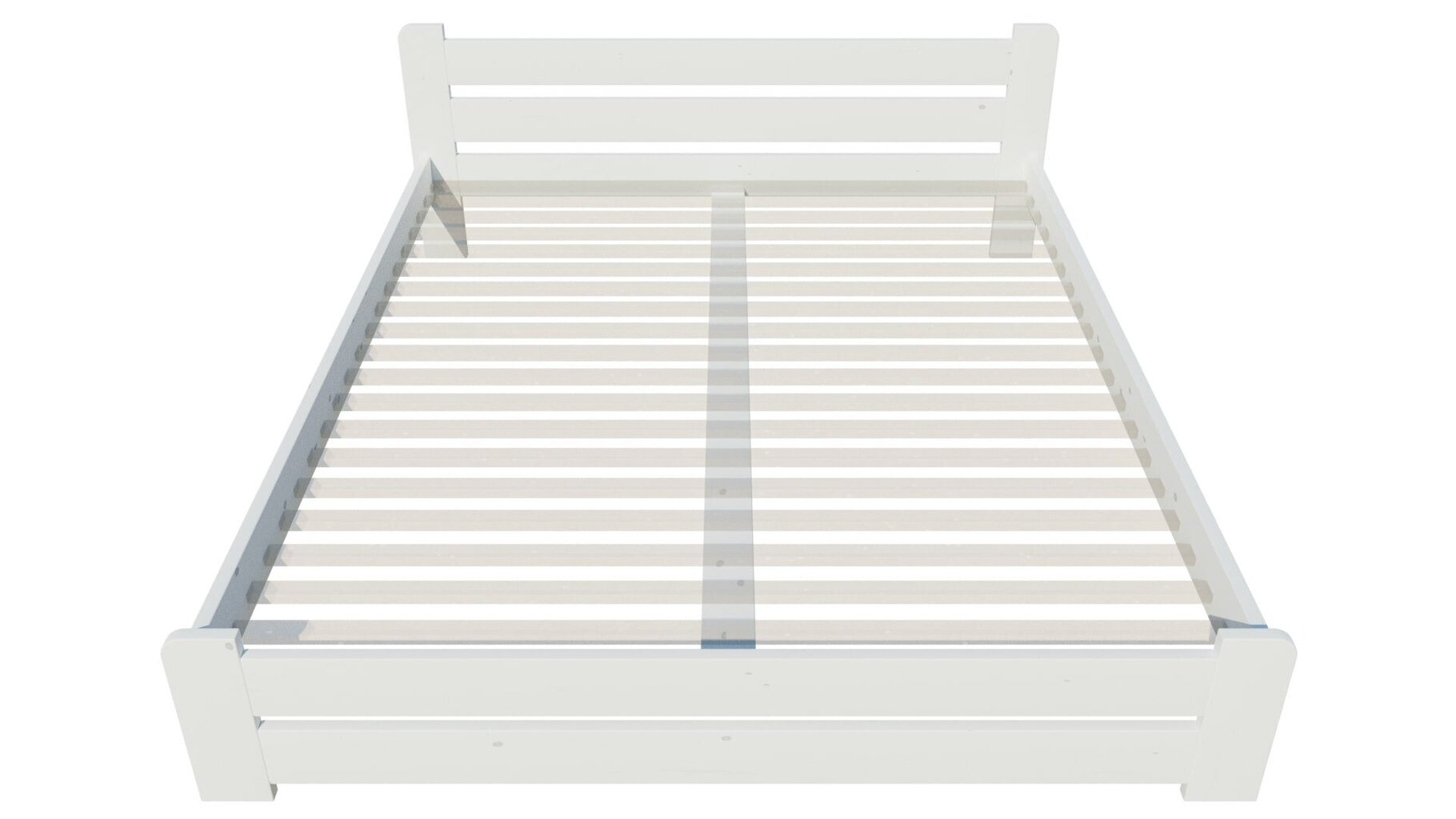 KLAIPEDA gulta bez restēm, 90x200 cm, balta cena un informācija | Gultas | 220.lv