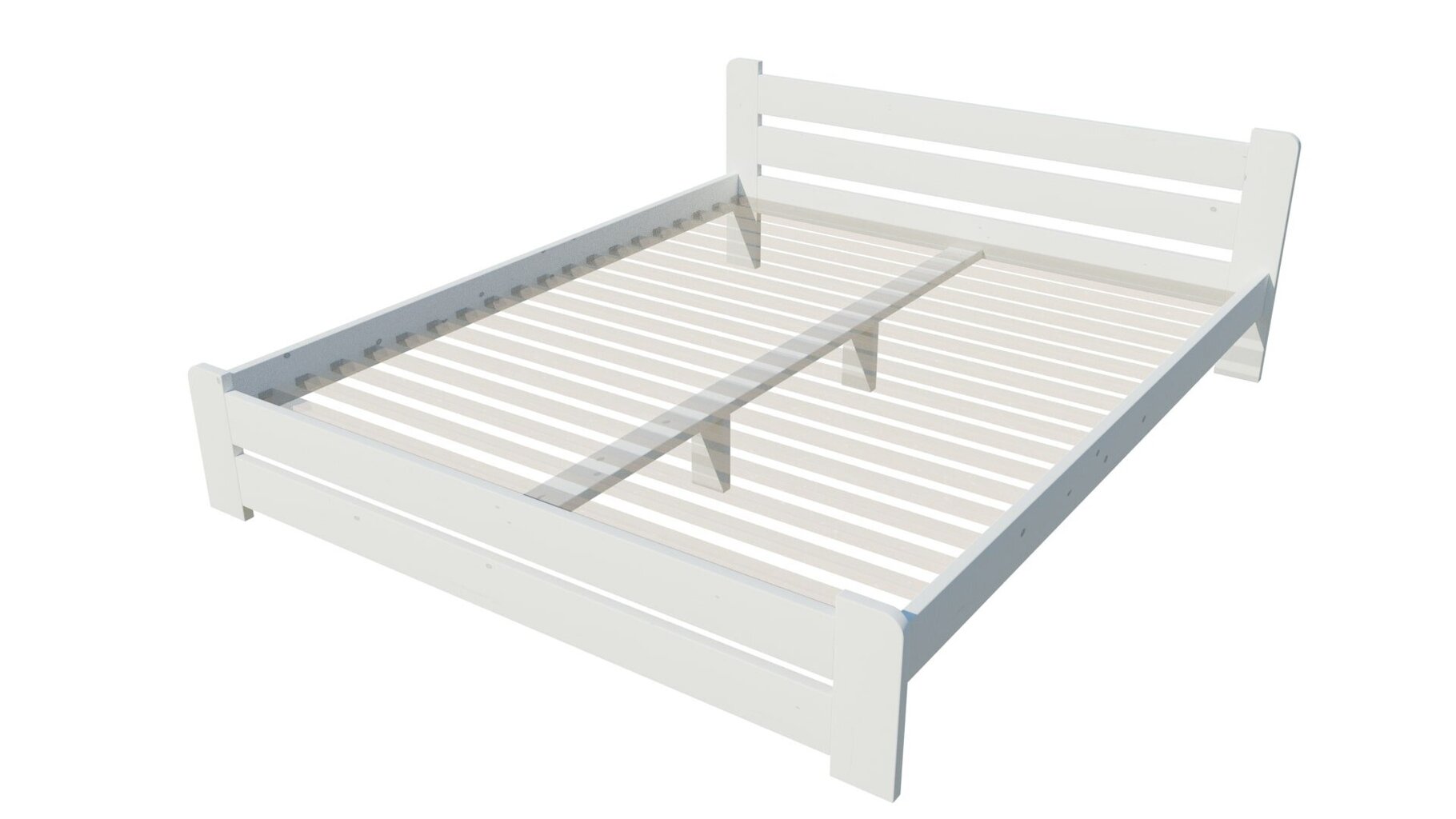 KLAIPEDA gulta bez restēm, 90x200 cm, balta cena un informācija | Gultas | 220.lv
