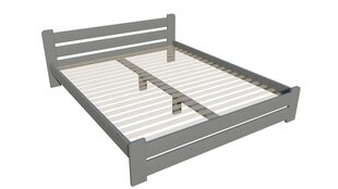 Кровать без решетки KLAIPĖDA, 200x200 см, серая цена и информация | Кровати | 220.lv