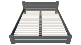 Кровать без решетки KLAIPĖDA, 160x200 см, графит цена и информация | Кровати | 220.lv