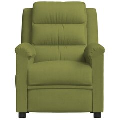 vidaXL masāžas krēsls, atgāžams, gaiši zaļš samts cena un informācija | Atpūtas krēsli | 220.lv