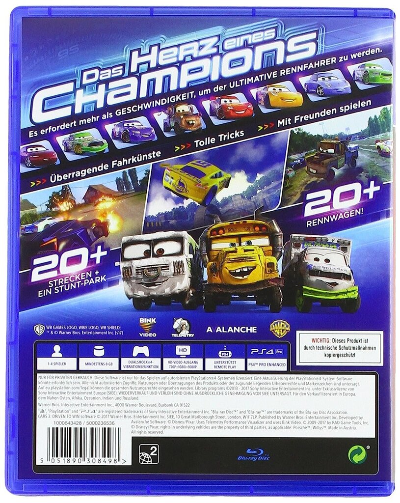 Spēle Automašīnas 3: virzīts uz uzvaru - [PlayStation 4] cena un informācija | Datorspēles | 220.lv