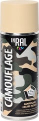 INRAL Camouflage RAL9021, smilšaina, matēta, 400ml āra krāsa cena un informācija | Krāsas | 220.lv