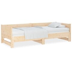 Izvelkama gulta, 2x(90x200)cm, priedes masīvkoks цена и информация | Кровати | 220.lv