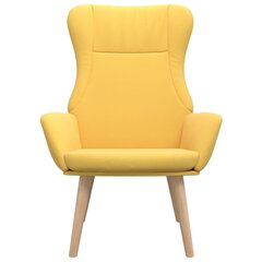 vidaXL atpūtas krēsls, sinepju dzeltens audums cena un informācija | Atpūtas krēsli | 220.lv