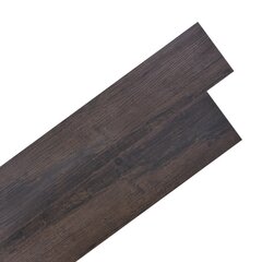 vidaXL grīdas dēļi, pašlīmējoši, 2,51 m², 2 mm, tumši brūni, PVC cena un informācija | Paklāji | 220.lv
