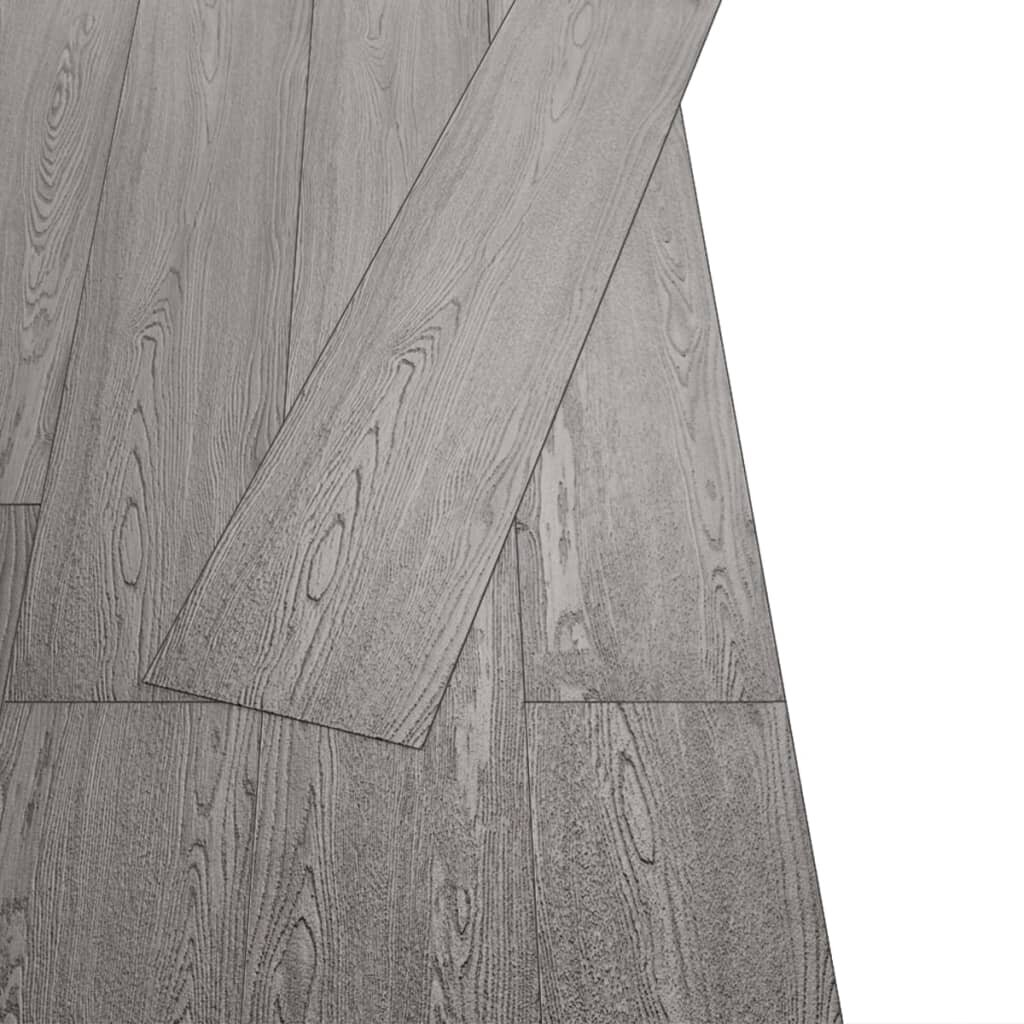 vidaXL grīdas dēļi, pašlīmējoši, 2,51 m², 2 mm, tumši pelēki, PVC цена и информация | Āra grīdas segumi | 220.lv