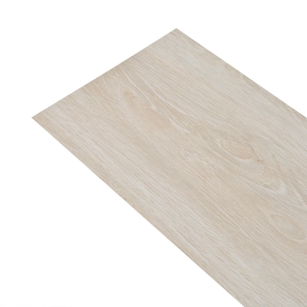 vidaXL grīdas dēļi, pašlīmējoši, 2,51 m², balta ozolkoka krāsa, PVC цена и информация | Āra grīdas segumi | 220.lv