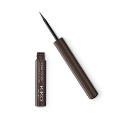 Жидкая водостойкая подводка для глаз Kiko Milano Super Colour Waterproof Eyeliner, 09 Dark Brown цена и информация | Тушь, средства для роста ресниц, тени для век, карандаши для глаз | 220.lv