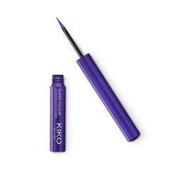 Жидкая водостойкая подводка для глаз Kiko Milano Super Colour Waterproof Eyeliner, 05 Violet цена и информация | Тушь, средства для роста ресниц, тени для век, карандаши для глаз | 220.lv