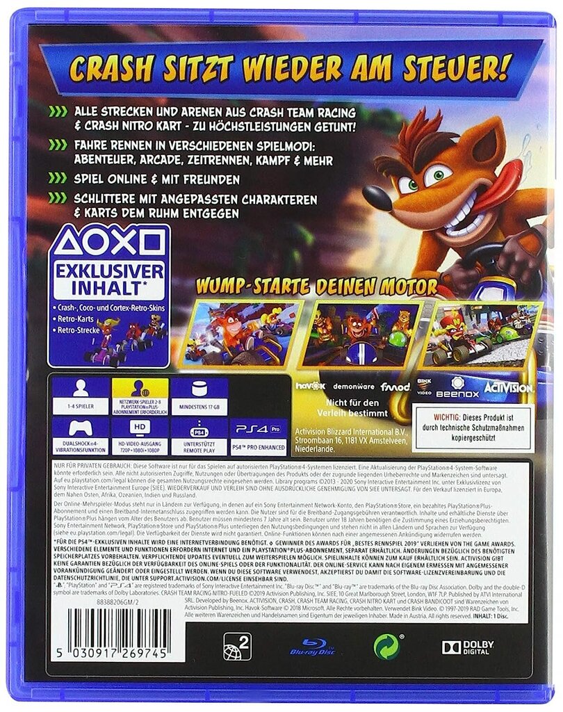 Spēle Crash Team Racing Nitro -Fueled - [PlayStation 4] цена и информация | Datorspēles | 220.lv