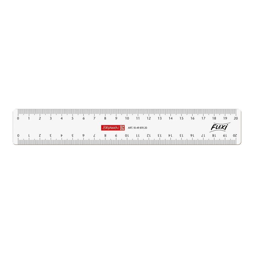 Lineāls 20cm Flexi bezkrāsains, Brunnen /10 cena un informācija | Kancelejas preces | 220.lv