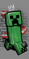 Vannas dvielis Minecraft Metro Art Creeper, 70 x 140 cm cena un informācija | Dvieļi | 220.lv