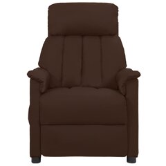 Elektriskais nolaižams masāžas krēsls, brūns, mākslīgās ādas cena un informācija | Atpūtas krēsli | 220.lv
