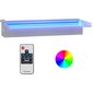 Ūdenskritums ar dažādu krāsu LED gaismām, 45cm, tērauda цена и информация | Dārza dekori | 220.lv