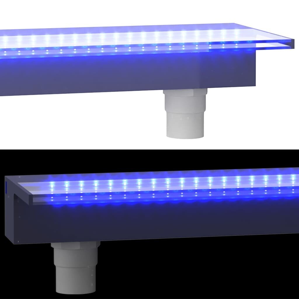Ūdenskritums ar dažādu krāsu LED gaismām, 60cm, akrils цена и информация | Dārza dekori | 220.lv