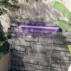 Ūdenskritums ar dažādu krāsu LED gaismām, 90cm, akrils цена и информация | Декоры для сада | 220.lv