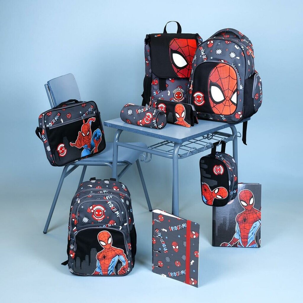 Skolas soma Spiderman 2100003822, melna (32 x 15 x 42 cm) cena un informācija | Skolas somas | 220.lv