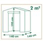 Nature tunelis-siltumnīca, 140x140x195 cm cena un informācija | Siltumnīcas | 220.lv