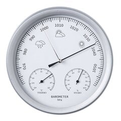 Nature 3-1 barometrs ar termometru un higrometru, 20cm, 6080081 cena un informācija | Meteostacijas, āra termometri | 220.lv