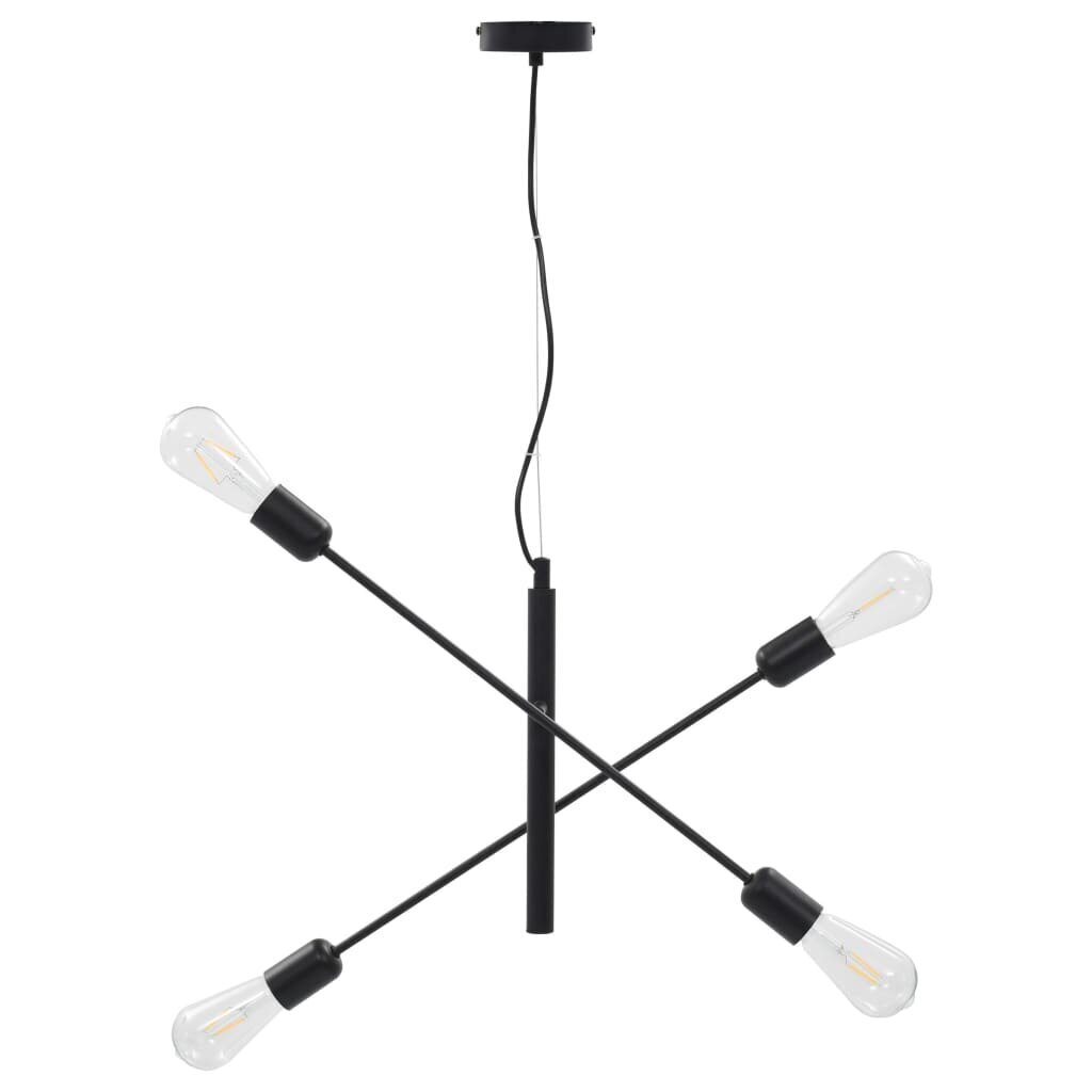 Griestu lampa ar kvēlspuldzēm, melna, 2w, e27 cena un informācija | Lustras | 220.lv