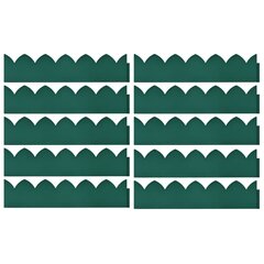 Zālāju sadalītāji, 10 gab., zaļš, 65x15 cm cena un informācija | Žogi un piederumi | 220.lv